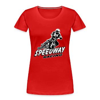 Speedway Racing - Frauen Premium Bio T-Shirt - Rot - Vorne - Mia (176cm)