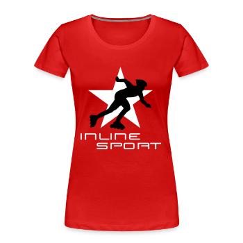 inliner_092011_b_2c - T-shirt bio Premium Femme - rouge - Devant - Mia (176cm)