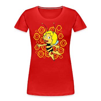 Maya The Bee Beehive - Women's Premium Organic T-Shirt - red - Front - Mia (176cm)