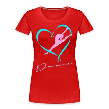 Dance - Frauen Premium Bio T-Shirt - Rot - Vorne - Mia (176cm)