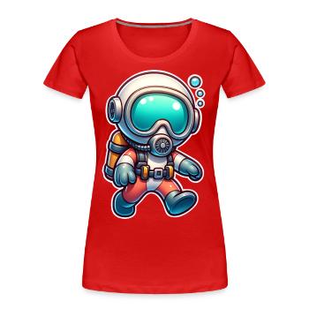 Tauchen Taucher - Frauen Premium Bio T-Shirt - Rot - Vorne - Mia (176cm)