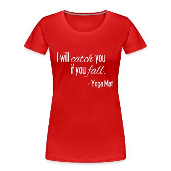 Yoga Shirt - Yoga, Sport, Namaste, Gym - Frauen Premium Bio T-Shirt - Rot - Vorne - Mia (176cm)