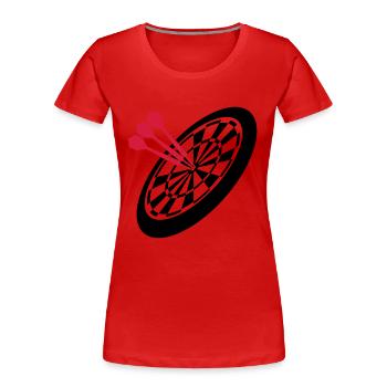 Dart Sport - T-shirt bio Premium Femme - rouge - Devant - Mia (176cm)