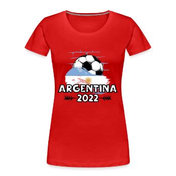 Argentina Argentina 2022 Football - Women's Premium Organic T-Shirt - red - Front - Mia (176cm)