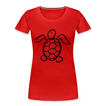 turtle - Frauen Premium Bio T-Shirt - Rot - Vorne - Mia (176cm)