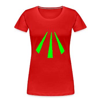 Celtic symbol Awen green - Women's Premium Organic T-Shirt - red - Front - Mia (176cm)