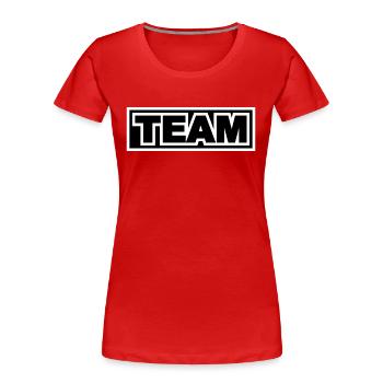 Team - Women's Premium Organic T-Shirt - red - Front - Mia (176cm)