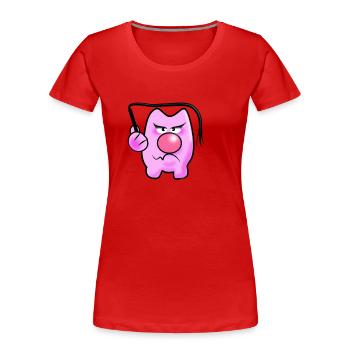 Peitschen Schwein - Frauen Premium Bio T-Shirt - Rot - Vorne - Mia (176cm)