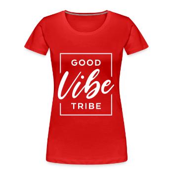 Good vibe tribe - Women's Premium Organic T-Shirt - red - Front - Mia (176cm)