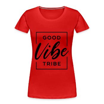 Good vibe tribe - Women's Premium Organic T-Shirt - red - Front - Mia (176cm)