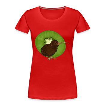Kiwi² - Frauen Premium Bio T-Shirt - Rot - Vorne - Mia (176cm)