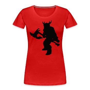 Conception de barbare fantastique pour les rôlistes - T-shirt bio Premium Femme - rouge - Devant - Mia (176cm)