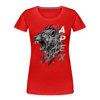 Babouin primordial Apex - T-shirt bio Premium Femme - rouge - Devant - Mia (176cm)