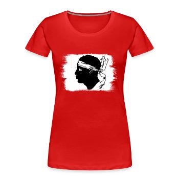 Corsica flag Corsica Flag Corsica Corsican - Women's Premium Organic T-Shirt - red - Front - Mia (176cm)