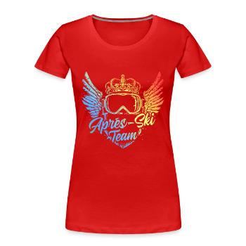 Apres Ski Team Ski Brille Bunt - Frauen Premium Bio T-Shirt - Rot - Vorne - Mia (176cm)
