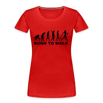 Evolution Nordic Walking - T-shirt bio Premium Femme - rouge - Devant - Mia (176cm)