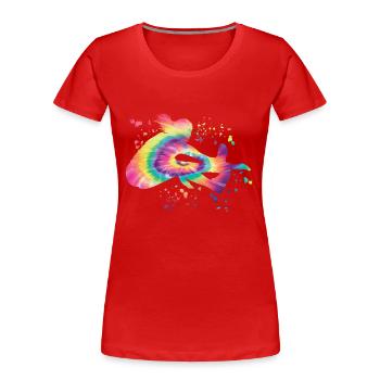 Weitspringer Weitspringen Kinder Weitsprung - Frauen Premium Bio T-Shirt - Rot - Vorne - Mia (176cm)
