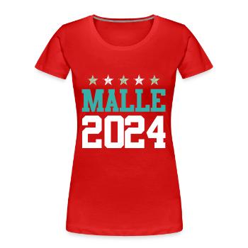 Circuits Malle 2024 - T-shirt bio Premium Femme - rouge - Devant - Mia (176cm)