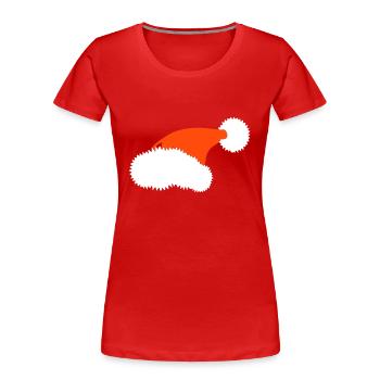 Noël - Père Noël - Papa - T-shirt bio Premium Femme - rouge - Devant - Mia (176cm)