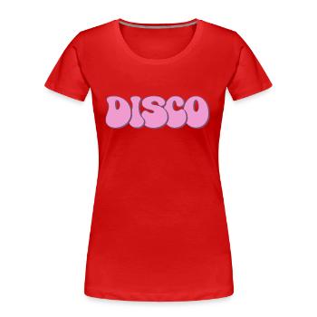 Disco - Frauen Premium Bio T-Shirt - Rot - Vorne - Mia (176cm)