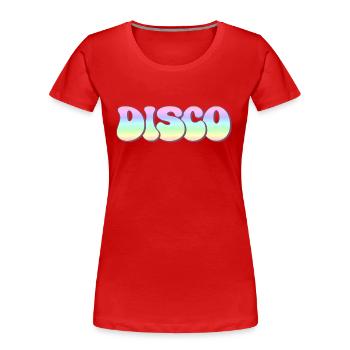 Disco - Frauen Premium Bio T-Shirt - Rot - Vorne - Mia (176cm)