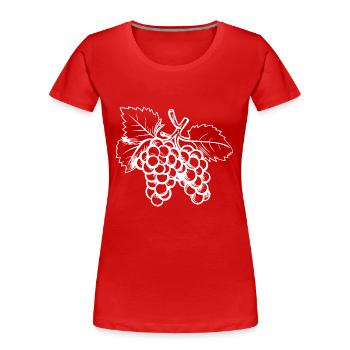 Weintrauben Trauben - Frauen Premium Bio T-Shirt - Rot - Vorne - Mia (176cm)
