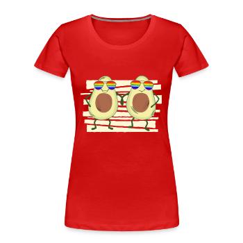 Avocado LGBTQ Gay Pride LGBT - Frauen Premium Bio T-Shirt - Rot - Vorne - Mia (176cm)