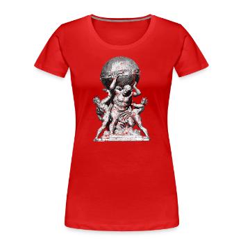 Griechische Mythologie Antikes Griechenland Griechische Götter - Frauen Premium Bio T-Shirt - Rot - Vorne - Mia (176cm)