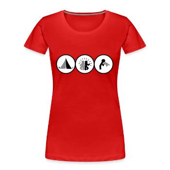 Festival - Women's Premium Organic T-Shirt - red - Front - Mia (176cm)
