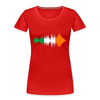 Irland Flagge Vintage Irische Fahne Dublin - Frauen Premium Bio T-Shirt - Rot - Vorne - Mia (176cm)