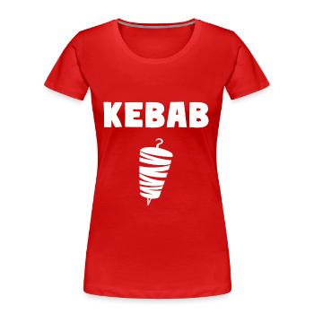 Kebab Grill Pide Kebab - Women's Premium Organic T-Shirt - red - Front - Mia (176cm)