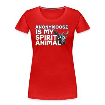 Anonymousoose est mon animal spirituel orignal cool - T-shirt bio Premium Femme - rouge - Devant - Mia (176cm)