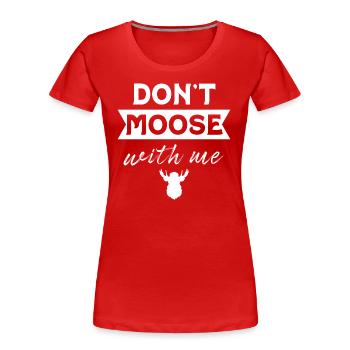 Ne m’embête pas - T-shirt bio Premium Femme - rouge - Devant - Mia (176cm)