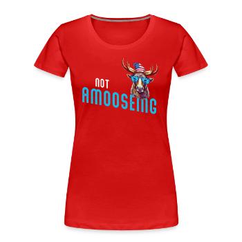 Orignal frais non amossant - T-shirt bio Premium Femme - rouge - Devant - Mia (176cm)