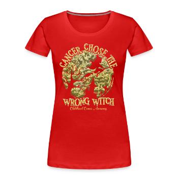 Krebs Hexe Goldene Krebs Im Kindesalter - Frauen Premium Bio T-Shirt - Rot - Vorne - Mia (176cm)