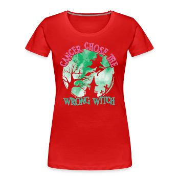 Cancer Witch Metastatic Breast Cancer - Women's Premium Organic T-Shirt - red - Front - Mia (176cm)