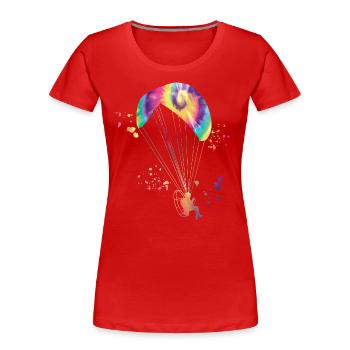 Parapente motorisé Paramoteur Paramoteur - T-shirt bio Premium Femme - rouge - Devant - Mia (176cm)