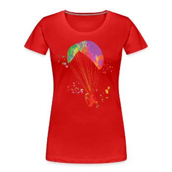 Parapente motorisé Paramoteur Paramoteur - T-shirt bio Premium Femme - rouge - Devant - Mia (176cm)