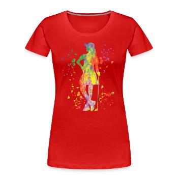 Golfer Colorsplash Golf miniature pour enfants - T-shirt bio Premium Femme - rouge - Devant - Mia (176cm)