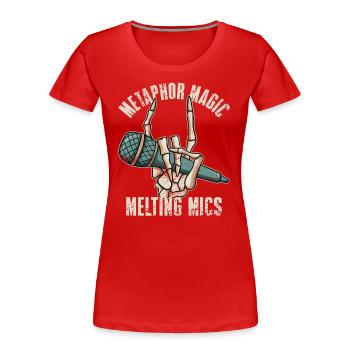 Poetry Slam Metapher Magie Slam Poetry - Frauen Premium Bio T-Shirt - Rot - Vorne - Mia (176cm)