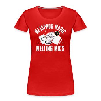 Poésie Slam Métaphore Magie Slam Poésie - T-shirt bio Premium Femme - rouge - Devant - Mia (176cm)