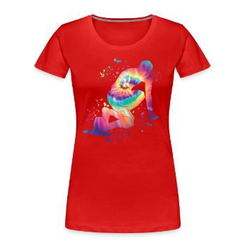 Sprinter Colorsplash Sprintender Sprint - Frauen Premium Bio T-Shirt - Rot - Vorne - Mia (176cm)