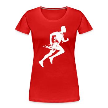 Sprinter Colorsplash Sprintender Sprint - Frauen Premium Bio T-Shirt - Rot - Vorne - Mia (176cm)