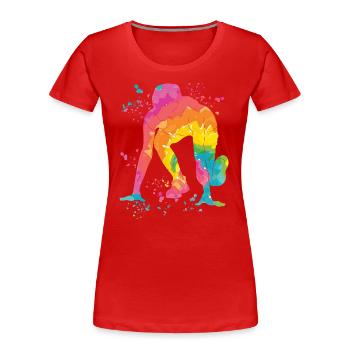 Sprinter Colorsplash Sprintender Sprint - Frauen Premium Bio T-Shirt - Rot - Vorne - Mia (176cm)