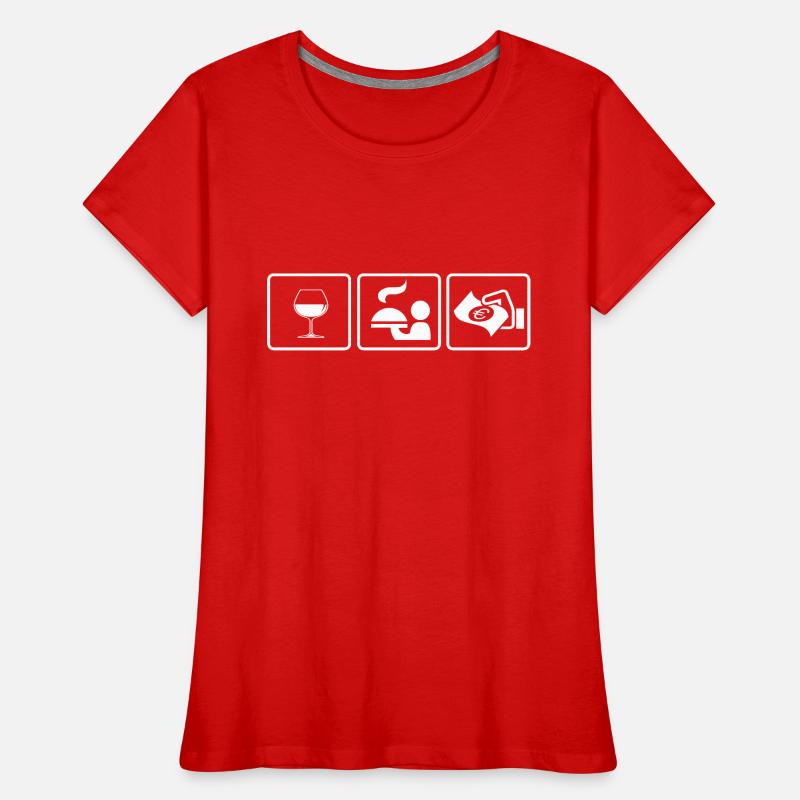 Kellner oder Kellnerin? Die Geschenkidee Frauen Premium Bio T-Shirt