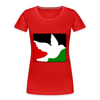 Free palestine - T-shirt bio Premium Femme - rouge - Devant - Mia (176cm)