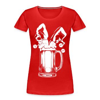 Karneval mit Bier Kölle Alaaf Kölsch - Frauen Premium Bio T-Shirt - Rot - Vorne - Mia (176cm)