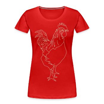 robinet - T-shirt bio Premium Femme - rouge - Devant - Mia (176cm)
