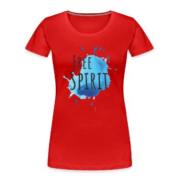 Free Spirit - Free Spirit, Free Soul - Women's Premium Organic T-Shirt - red - Front - Mia (176cm)