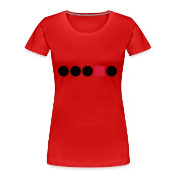 Forme Circle Square Rectangle Anders bords de diff - T-shirt bio Premium Femme - rouge - Devant - Mia (176cm)